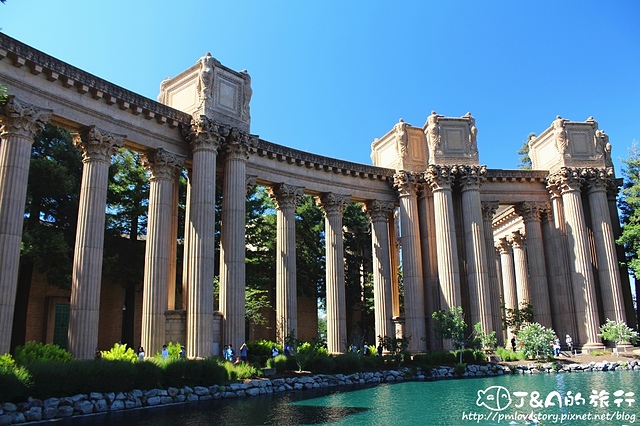 【美國西岸/舊金山San Francisco】藝術宮 Palace of Fine Arts–The Rock絕地任務拍攝場景~細緻的雕刻，每個角落都是美景!