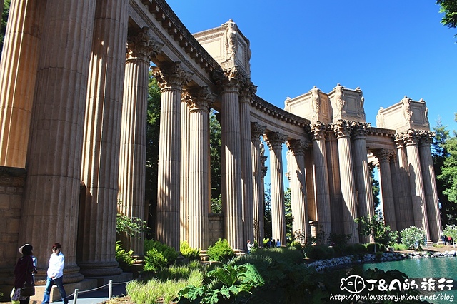 【美國西岸/舊金山San Francisco】藝術宮 Palace of Fine Arts–The Rock絕地任務拍攝場景~細緻的雕刻，每個角落都是美景!