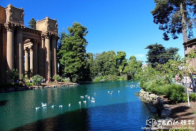 【美國西岸/舊金山San Francisco】藝術宮 Palace of Fine Arts–The Rock絕地任務拍攝場景~細緻的雕刻，每個角落都是美景!