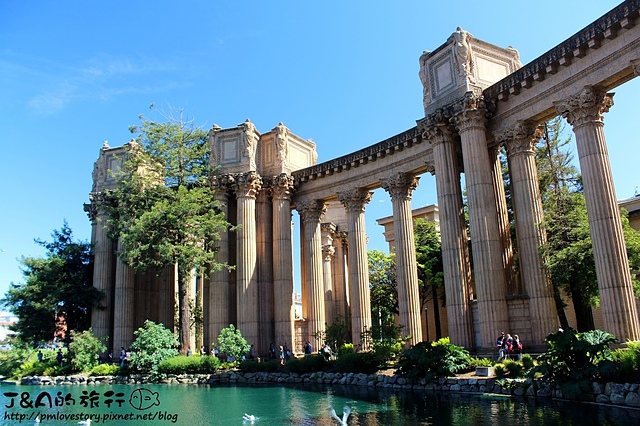 【美國西岸/舊金山San Francisco】藝術宮 Palace of Fine Arts–The Rock絕地任務拍攝場景~細緻的雕刻，每個角落都是美景!