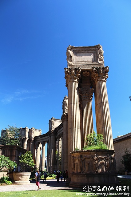 【美國西岸/舊金山San Francisco】藝術宮 Palace of Fine Arts–The Rock絕地任務拍攝場景~細緻的雕刻，每個角落都是美景!