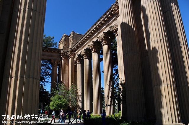 【美國西岸/舊金山San Francisco】藝術宮 Palace of Fine Arts–The Rock絕地任務拍攝場景~細緻的雕刻，每個角落都是美景!